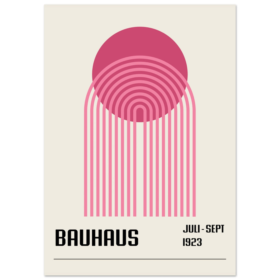 Bauhaus Arches Poster Retro Geometric Print