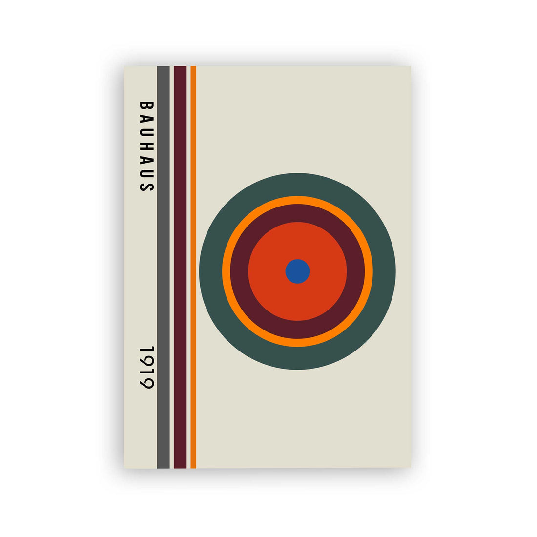 Bauhaus Circle Wall Art Print, Mid Century Poster 