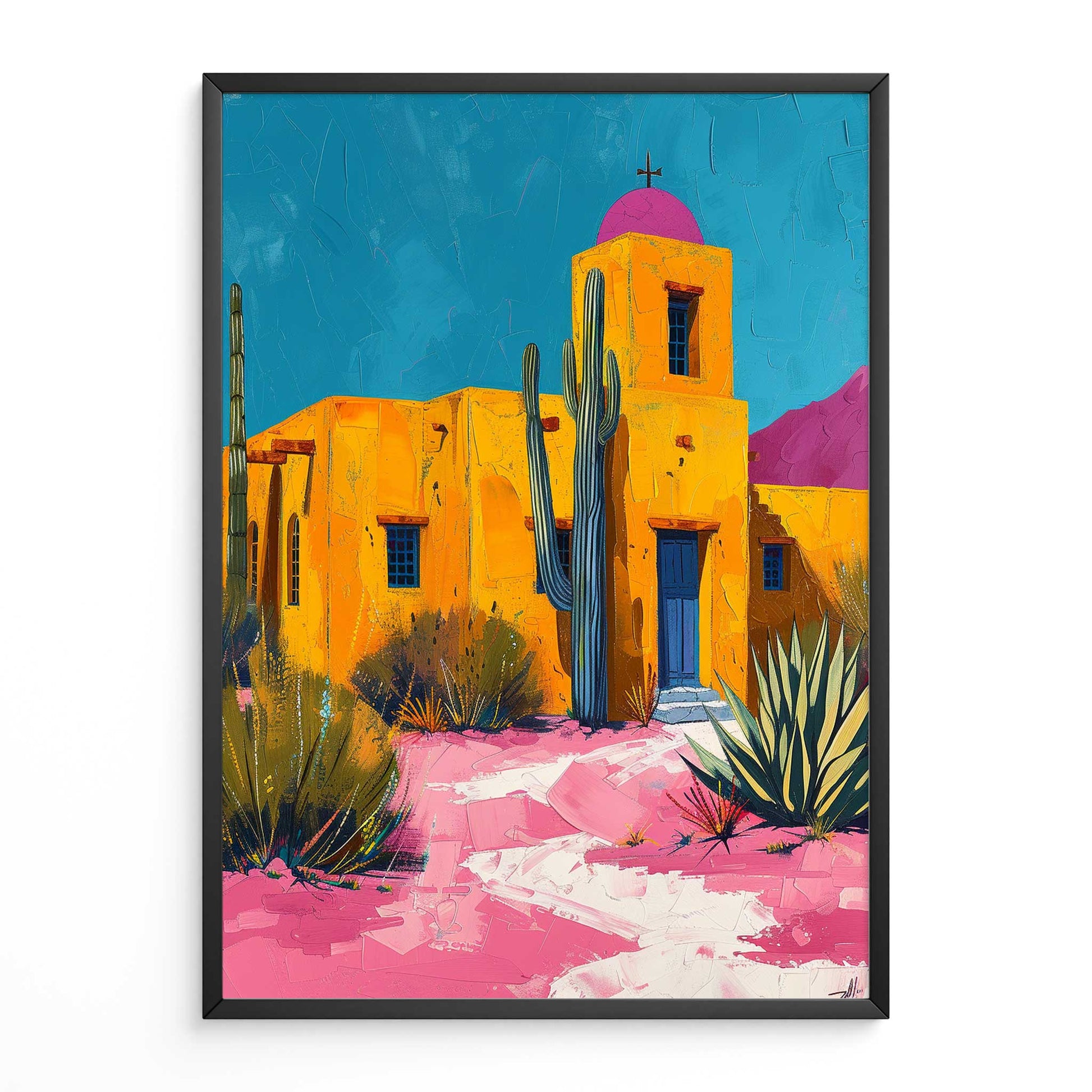 Mid Century Desert Print Southwest Landscape Poster