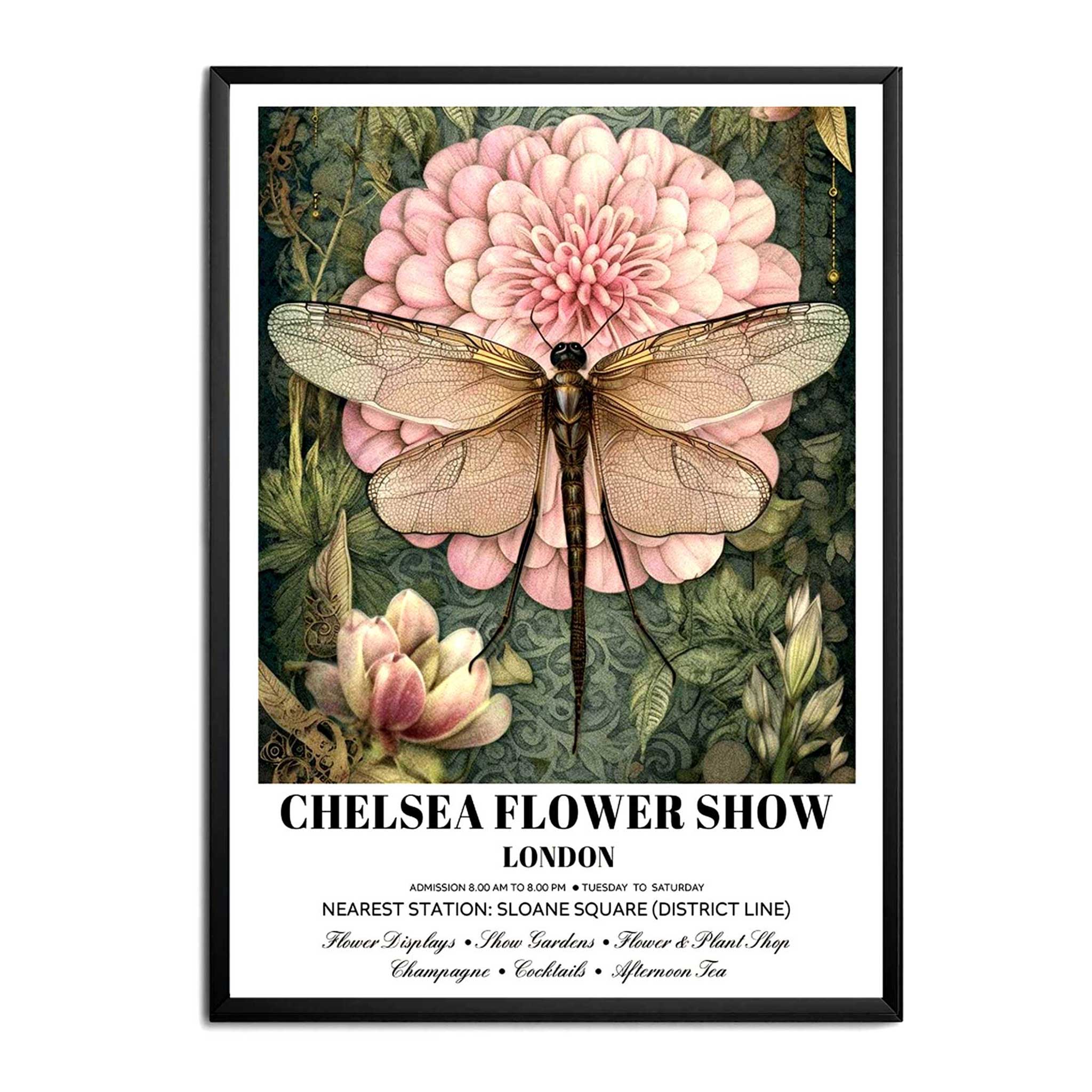 London Botanical Flower Wall Art Print – Vintage Floral Poster