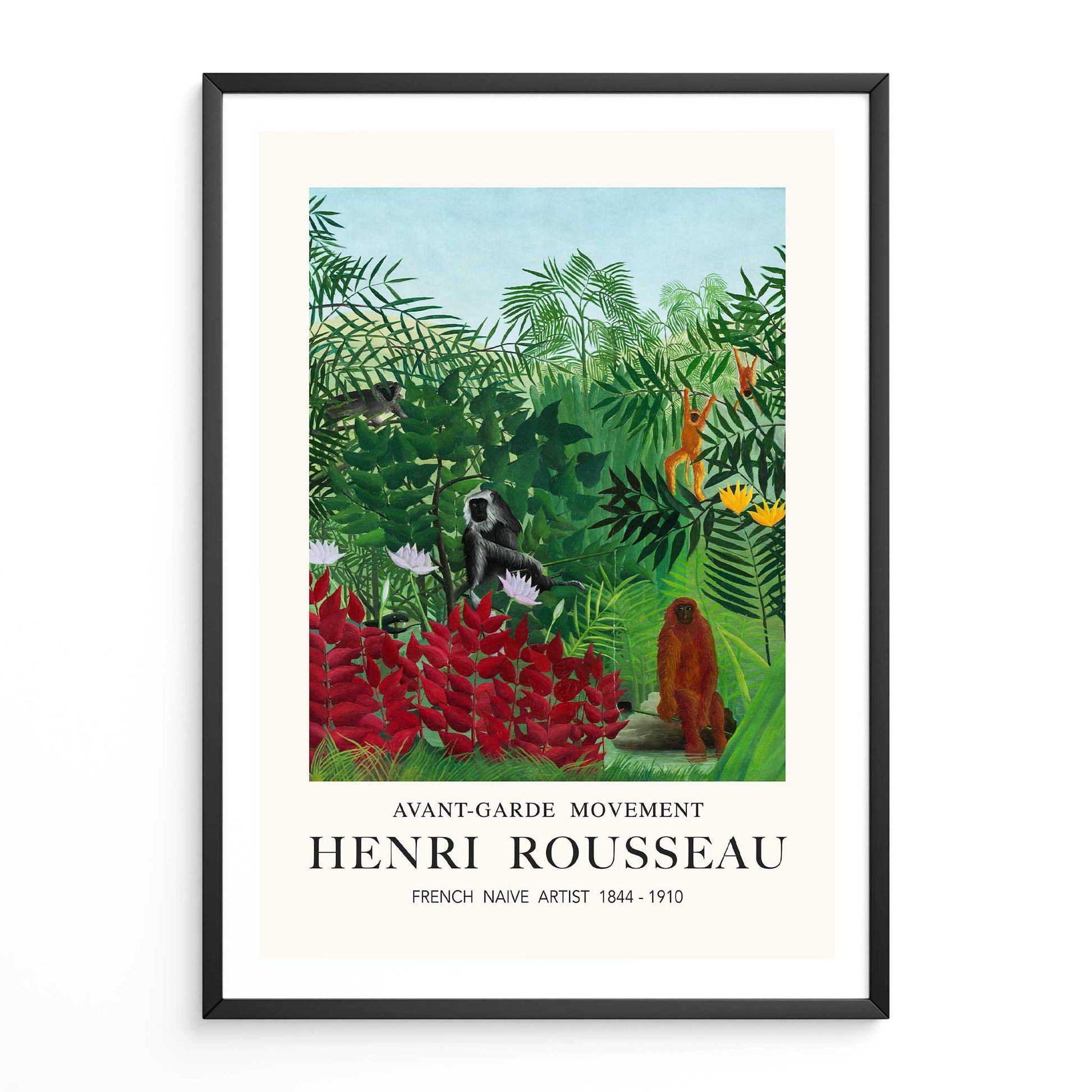 Tropical Forest with Monkeys Henri Rousseau