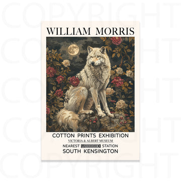 William Morris Art Print - The Alpha/ White Wolf