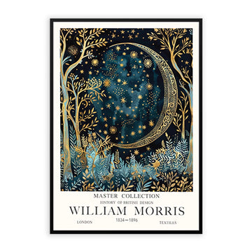 Crescent Moon Wall Art Night Sky Poster