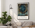 Crescent Moon Wall Art Night Sky Poster