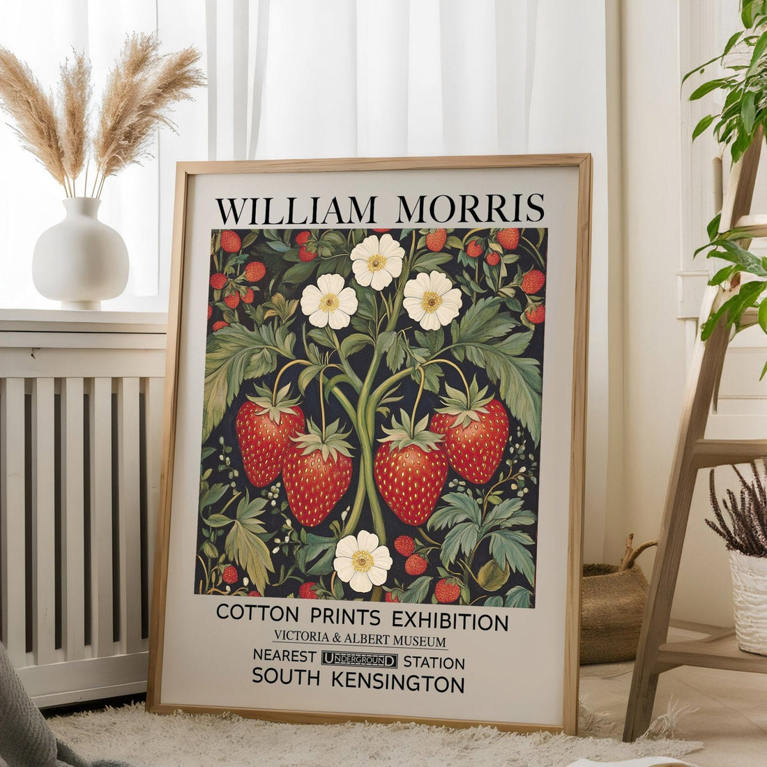 Oranges Fruit Print William Morris exhibition poster, Victoria and Albert Museum Print, Framed Unframed Wall decor for living room, Christmas Gift