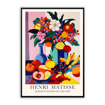 Flower Vase Floral Wall Art in Matisse Style Painting brings a vintage, classic look to living rooms, bedrooms, and Hallways