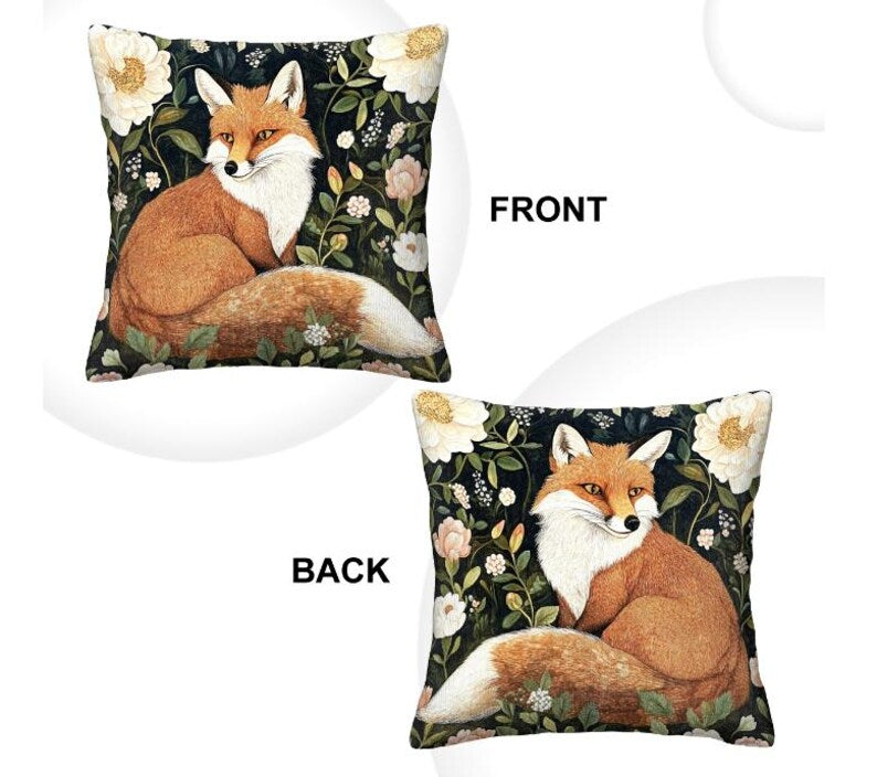 Fox Print Pillowcase William Morris Cushion