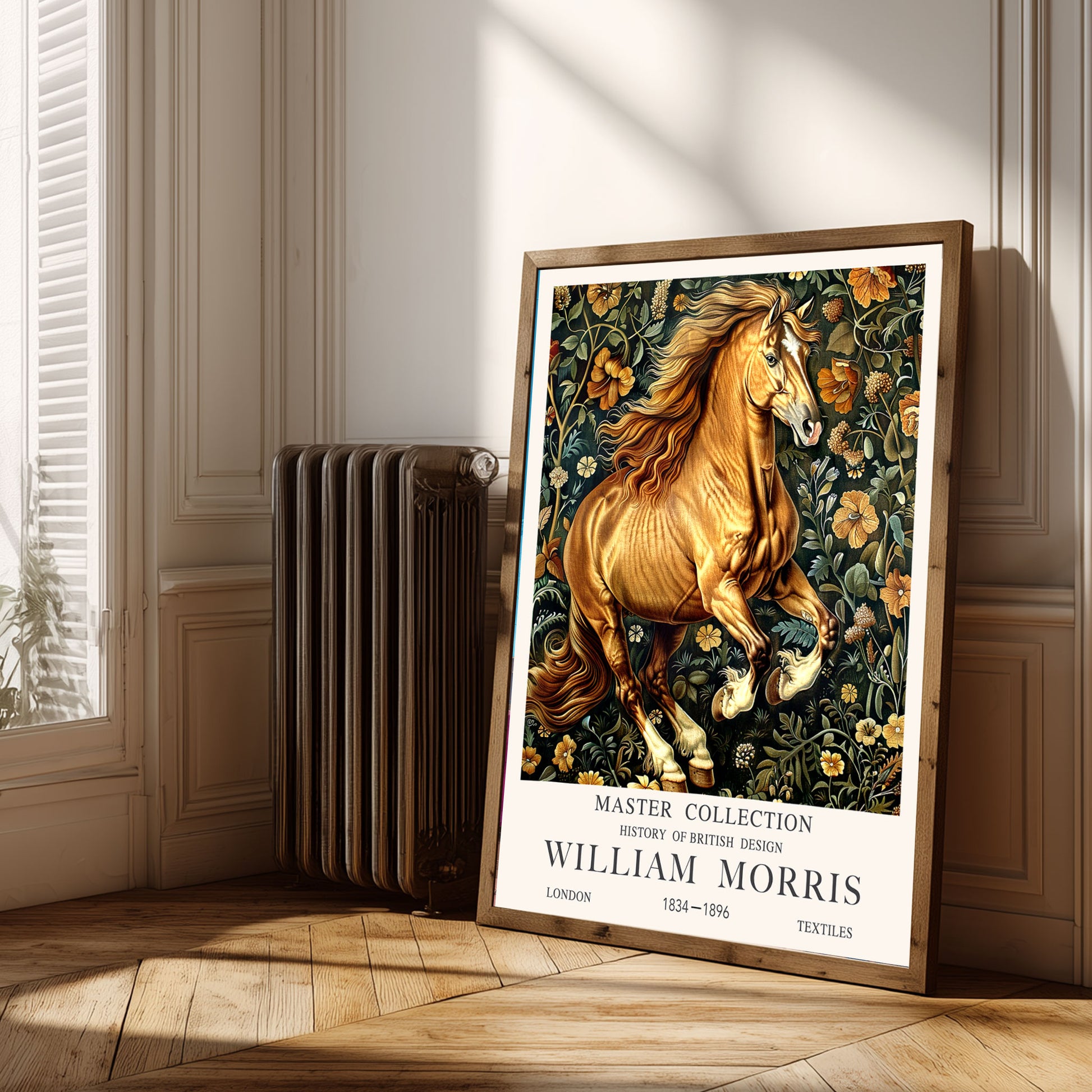 Horse Botanical Print, Vintage Horse Wall Art