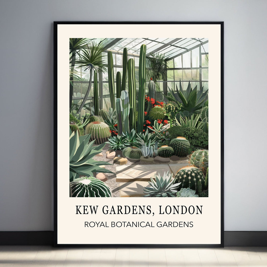 Kew Gardens London Cactus House Print