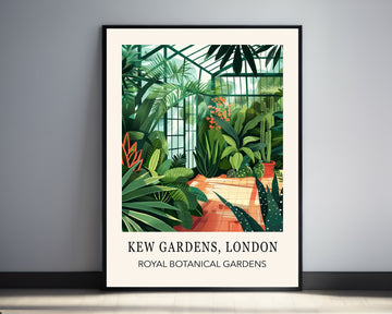 Kew gardens Vintage Print Temperate House Poster