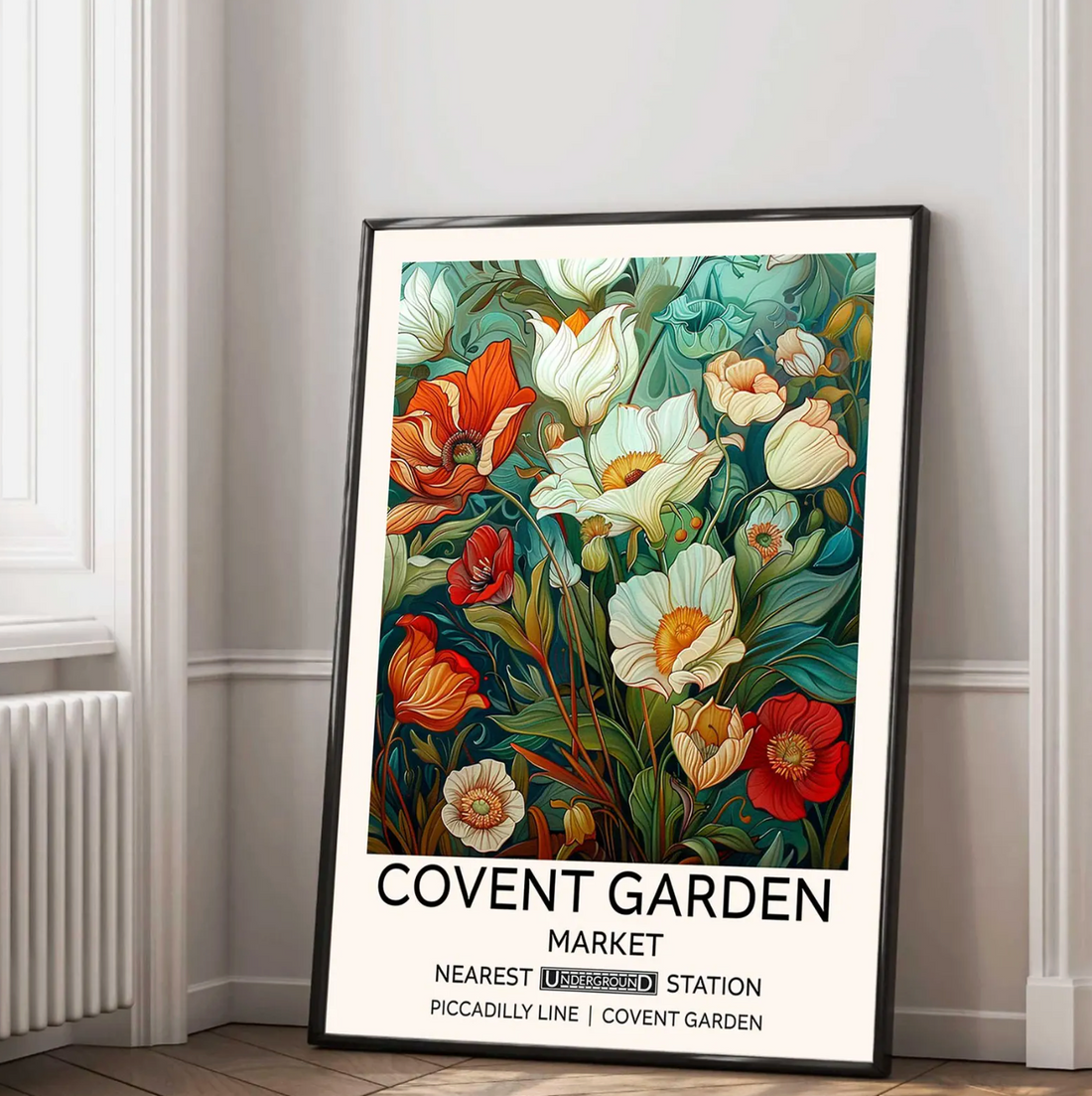 London Flower Market print framed print 