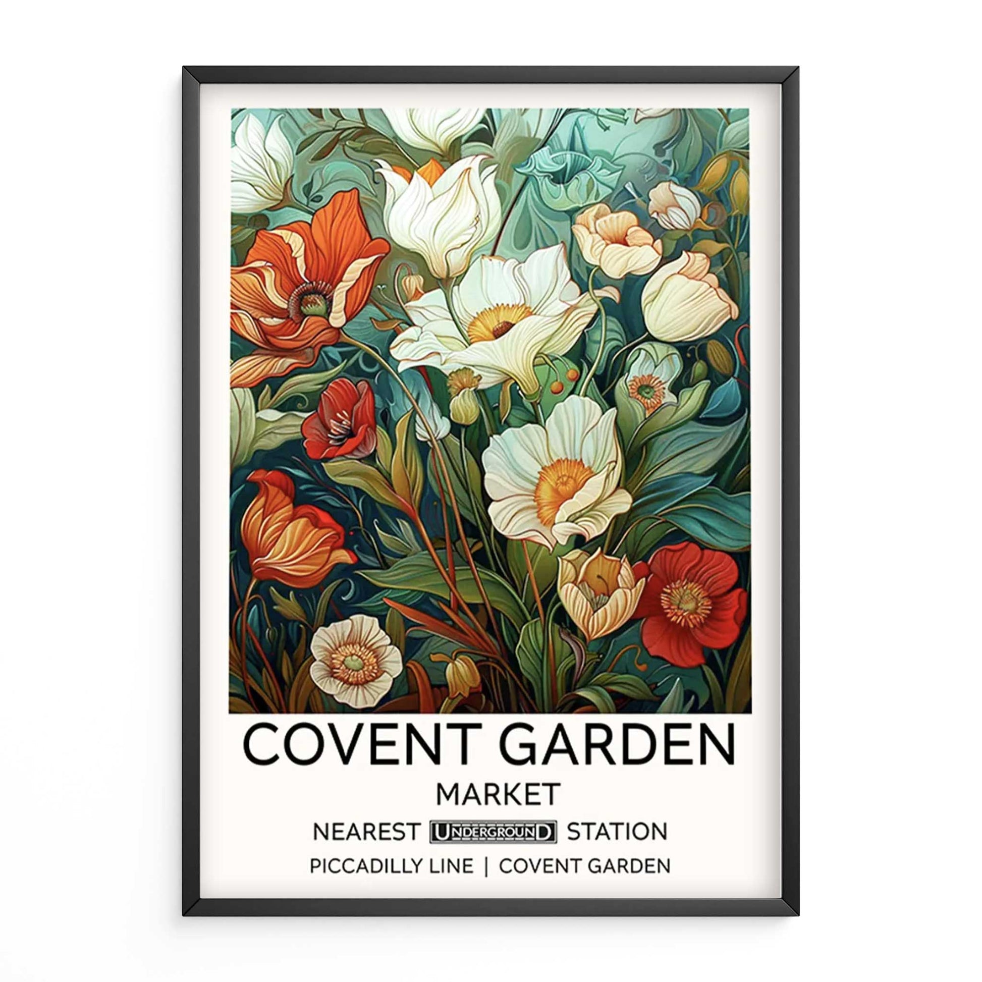 London Flower Market print framed print 