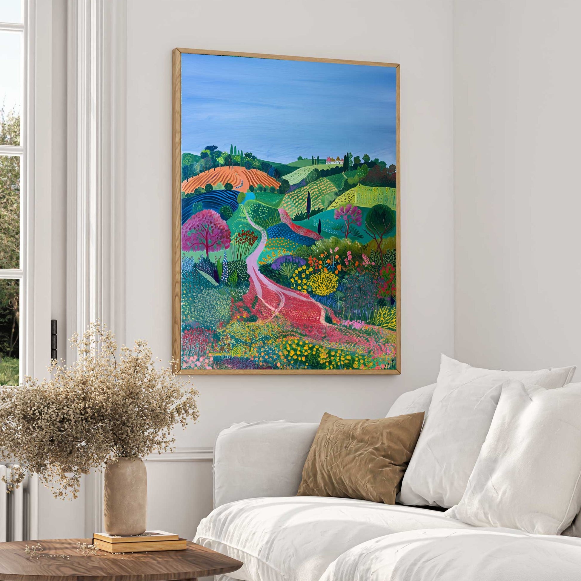 Meon Valley, Hampshire Walk  Vibrant Art Print for Living Room