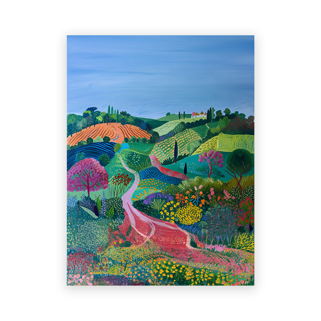 Meon Valley, Hampshire Walk  Vibrant Art Print for Living Room