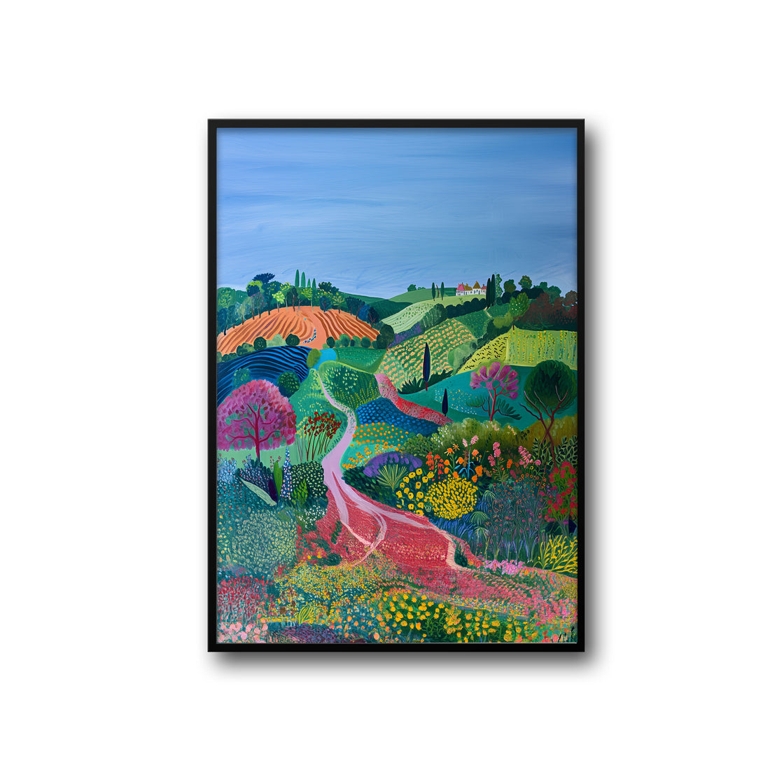Meon Valley, Hampshire Walk  Vibrant Art Print for Living Room