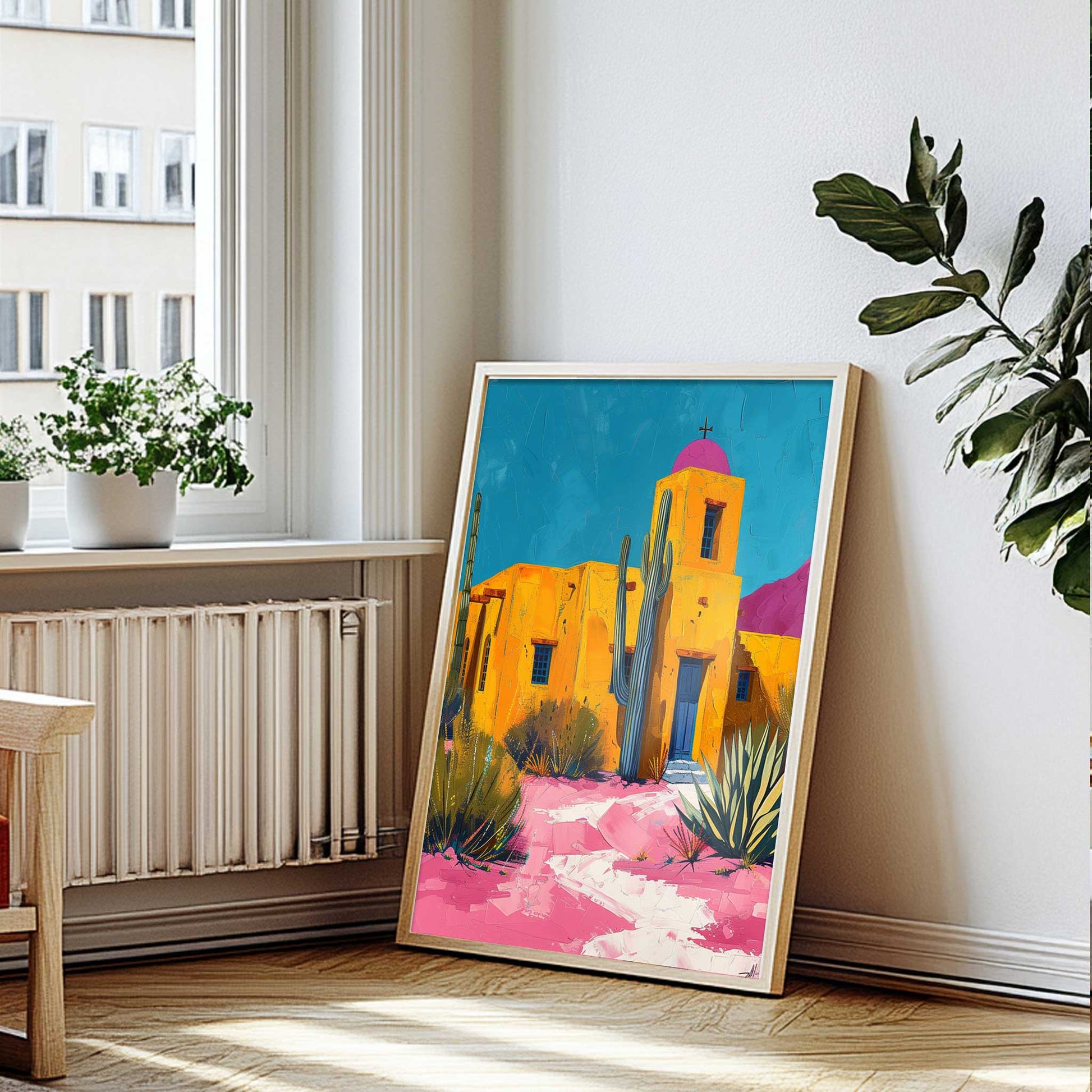 Mid Century Desert Print Southwest Landscape Poster