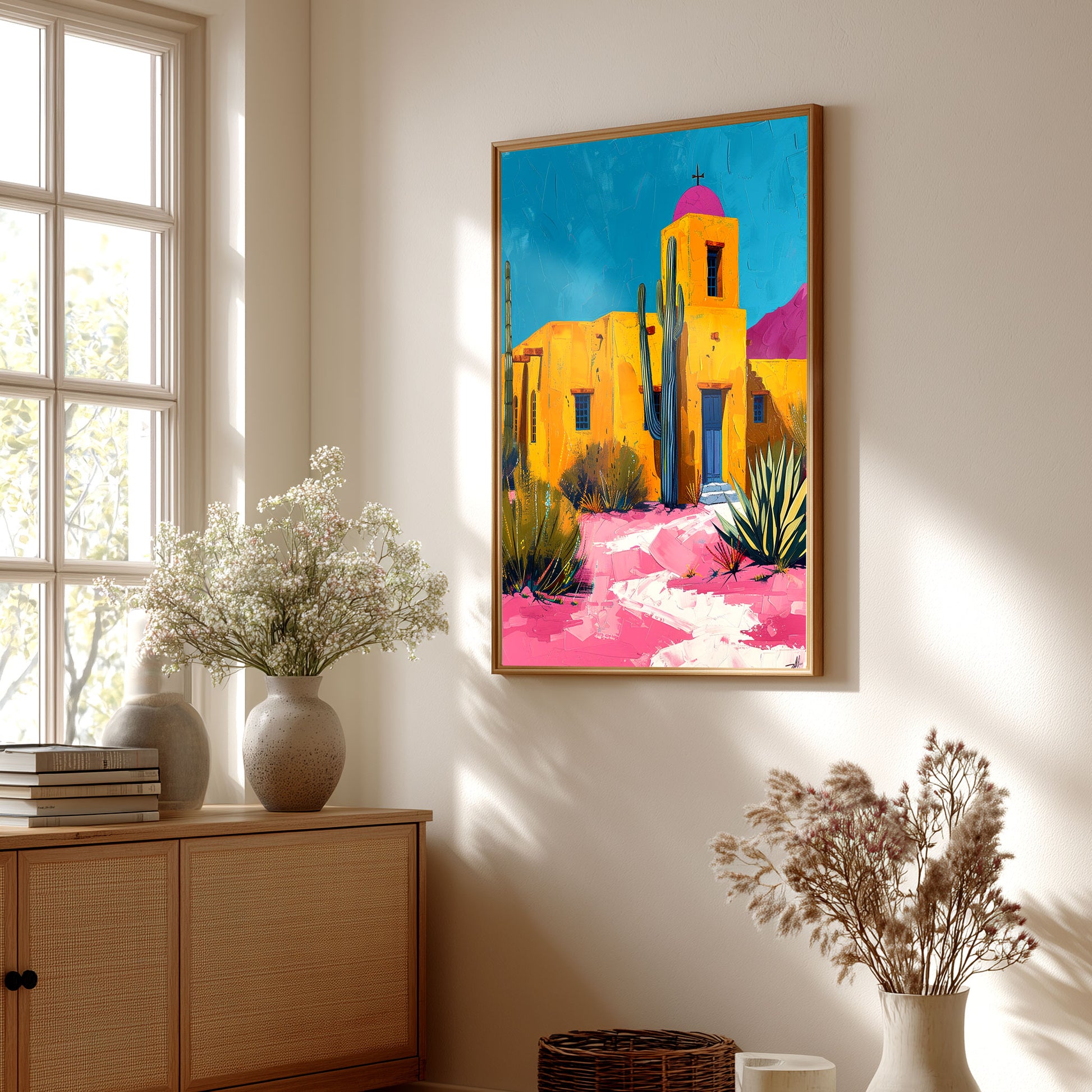 Mid Century Desert Print Southwest Landscape Poster