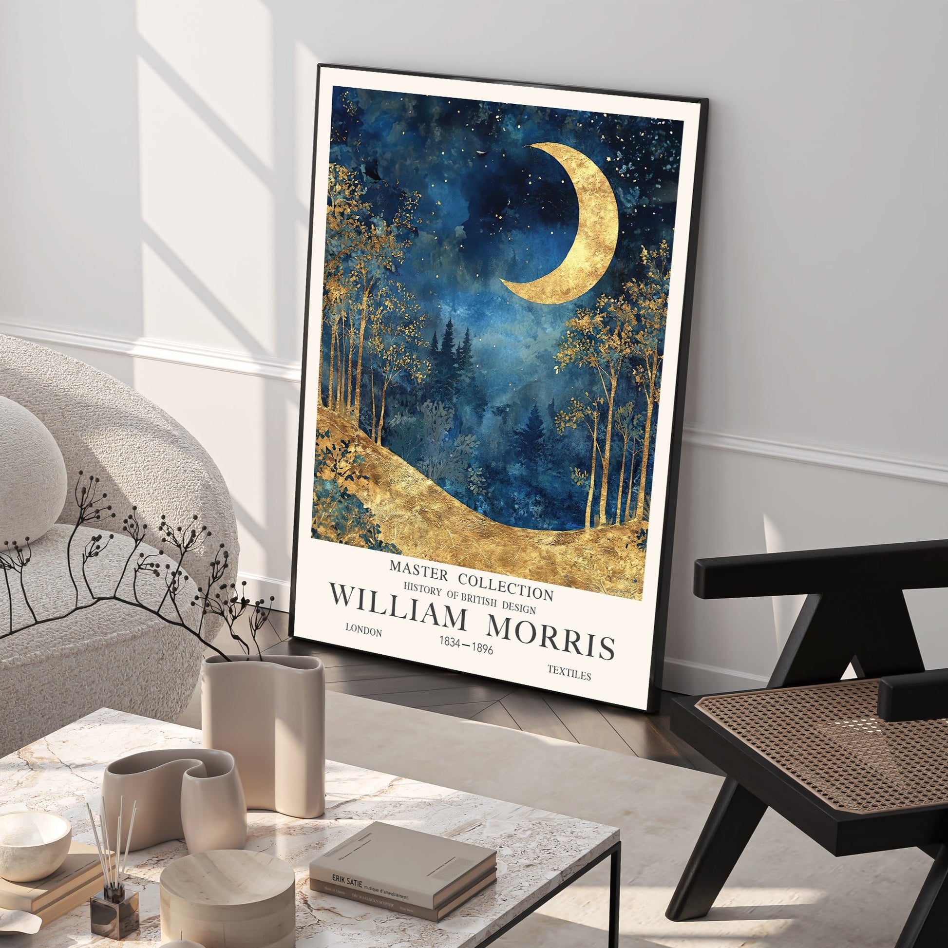 Moon Night Sky Wall Art Celestial Poster