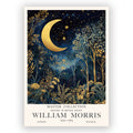 Night Sky Wall Art Moon and Stars Print
