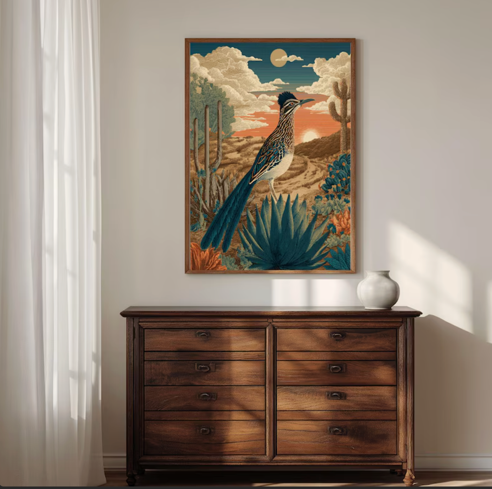 Roadrunner Wall Art Southwest Bird Print