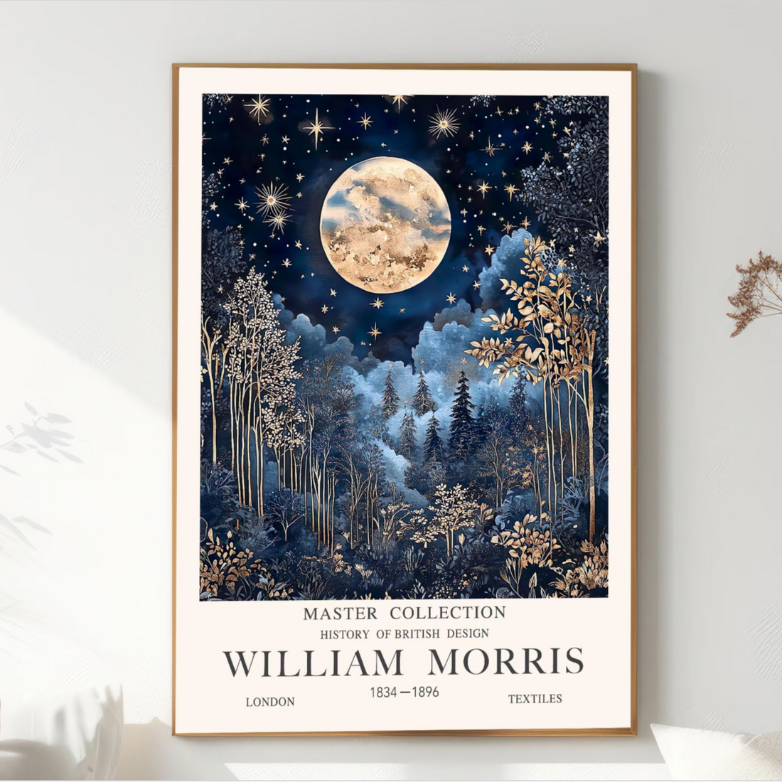 William Morris - Celestial Night Sky Print