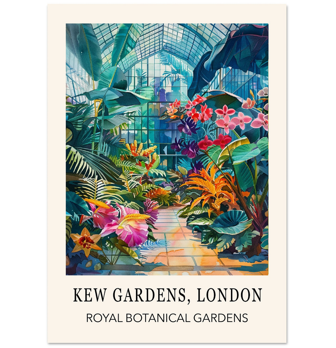 Tropical Garden Wall Art - Kew Gardens London