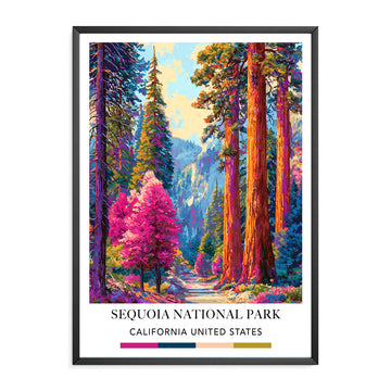 Travel Print Sequoia National Park Poster