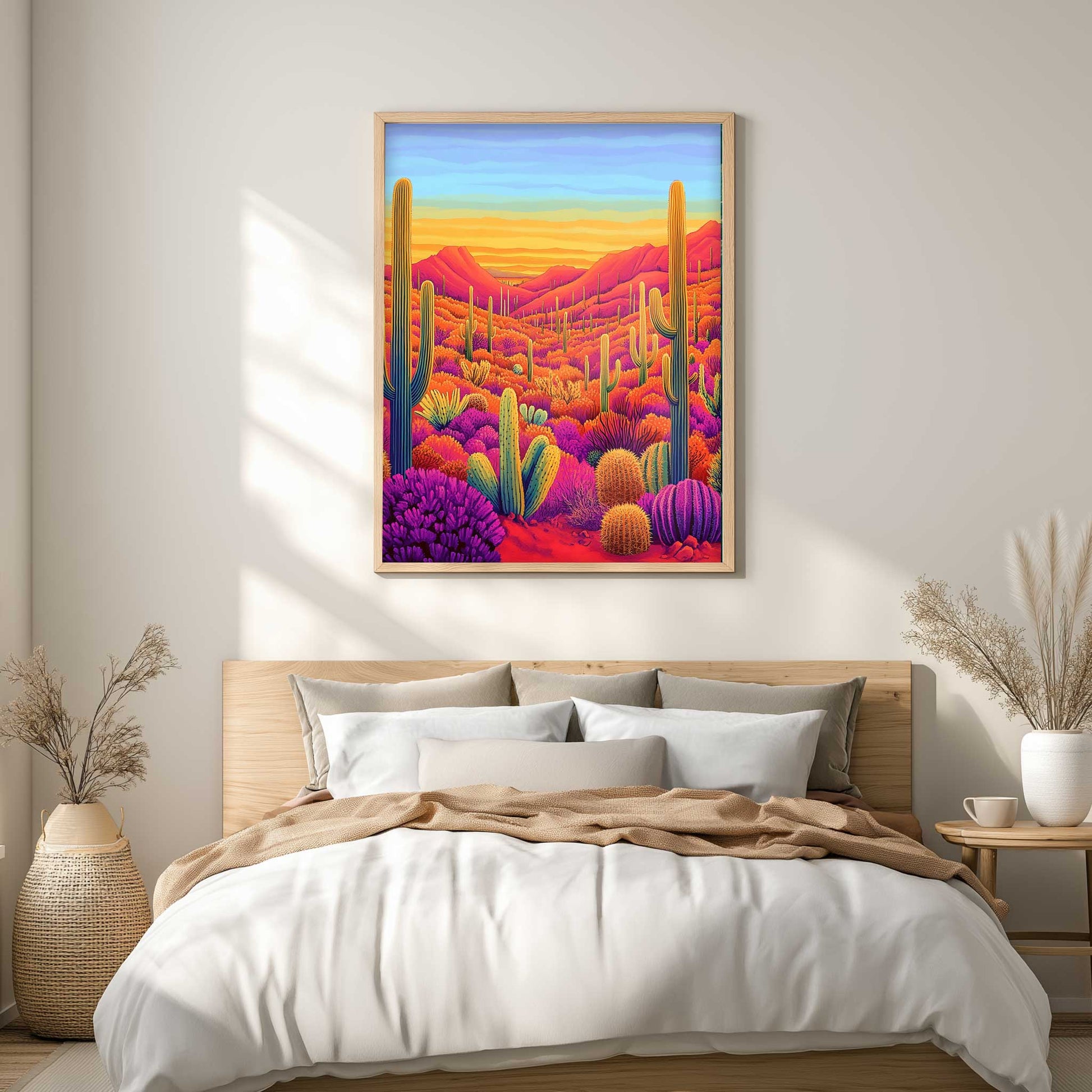 Sonoran Desert Path Wall Art, Cactus Print