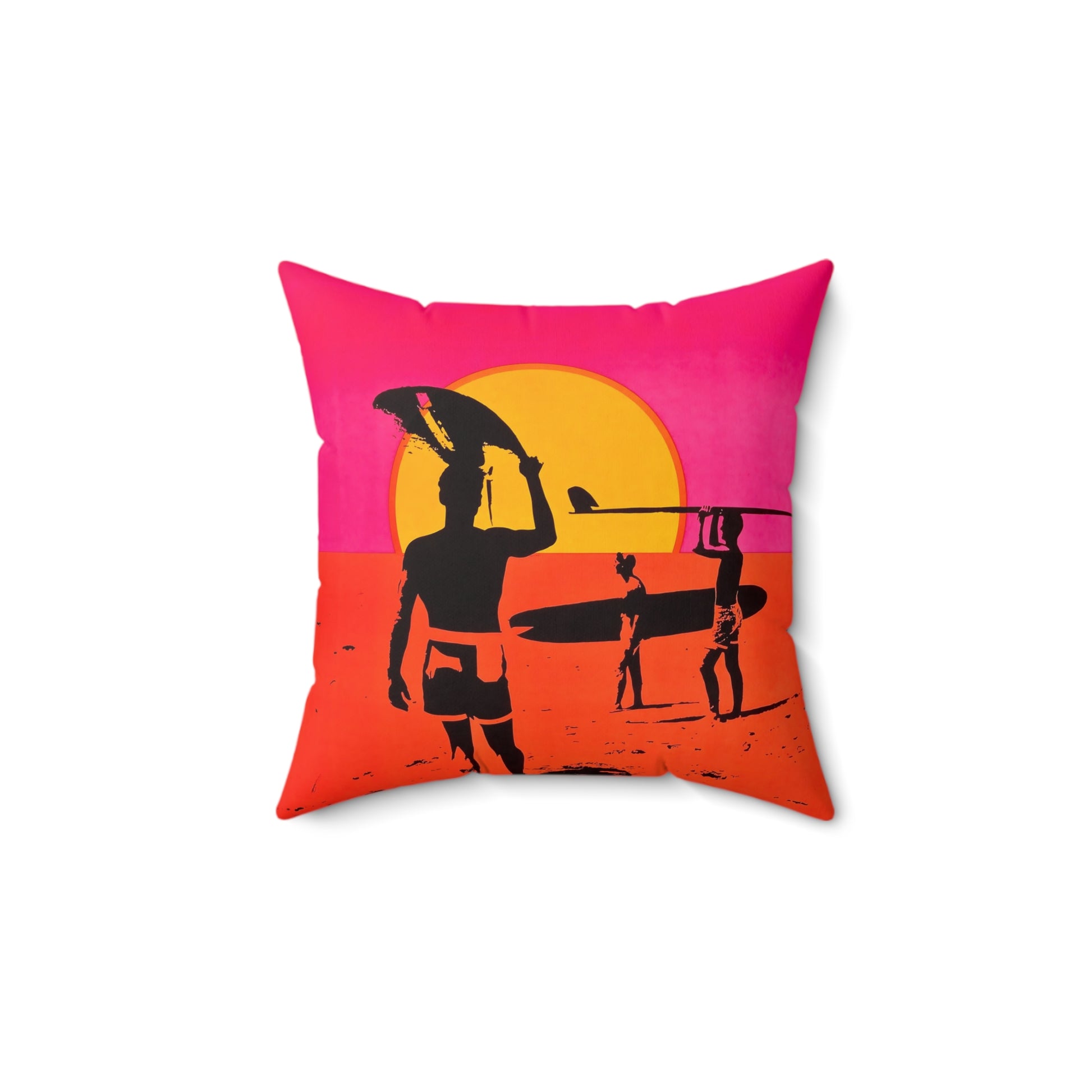 The Endless Summer Vintage Movie Square Pillow, Throw Cushion, Home Decor, Beach Theme Pillow, Retro Film Quote Pillow