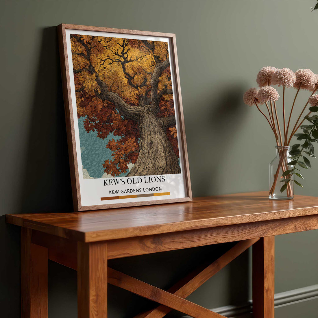 Travel Print London Kew Gardens Old Lions
