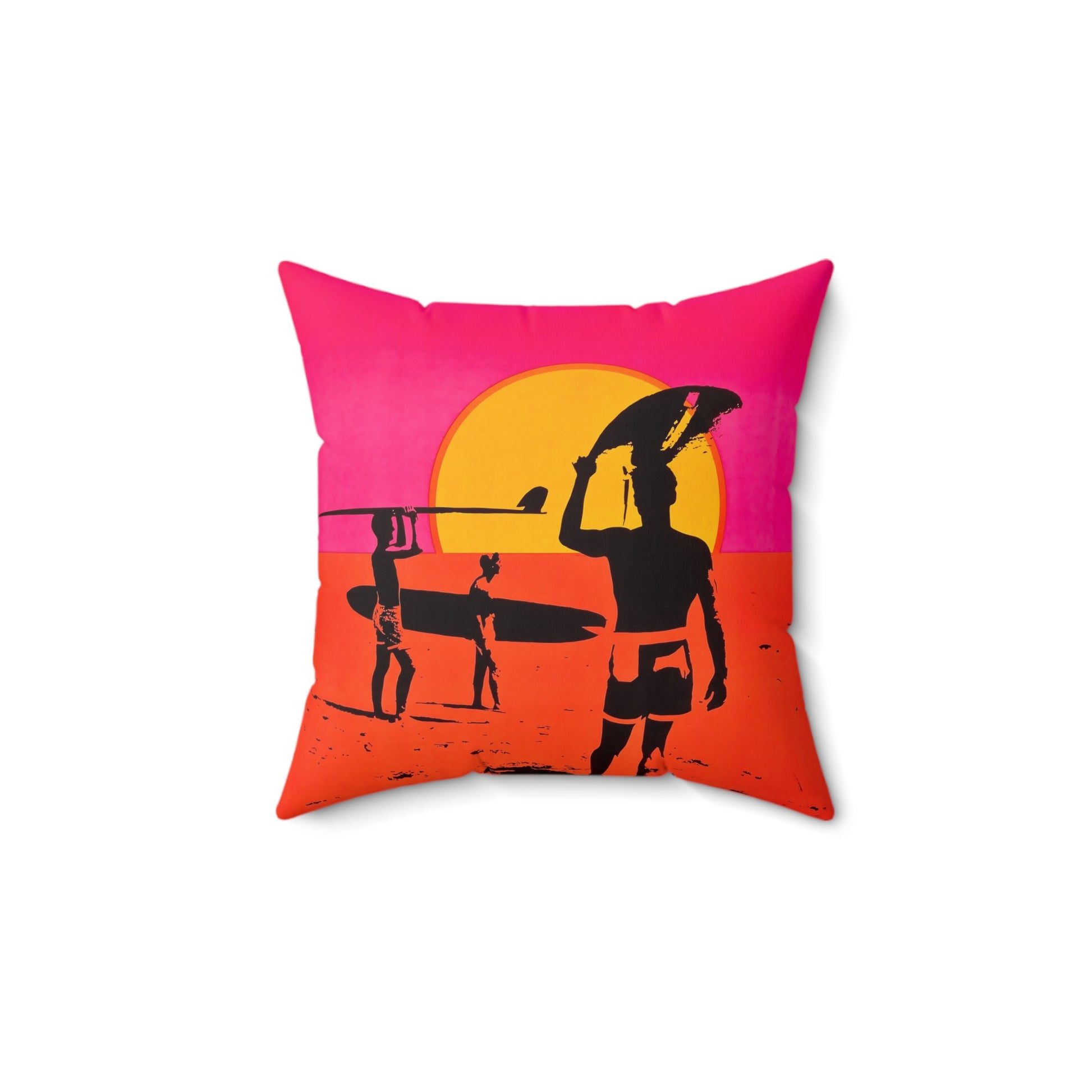 The Endless Summer Vintage Movie Square Pillow, Throw Cushion, Home Decor, Beach Theme Pillow, Retro Film Quote Pillow