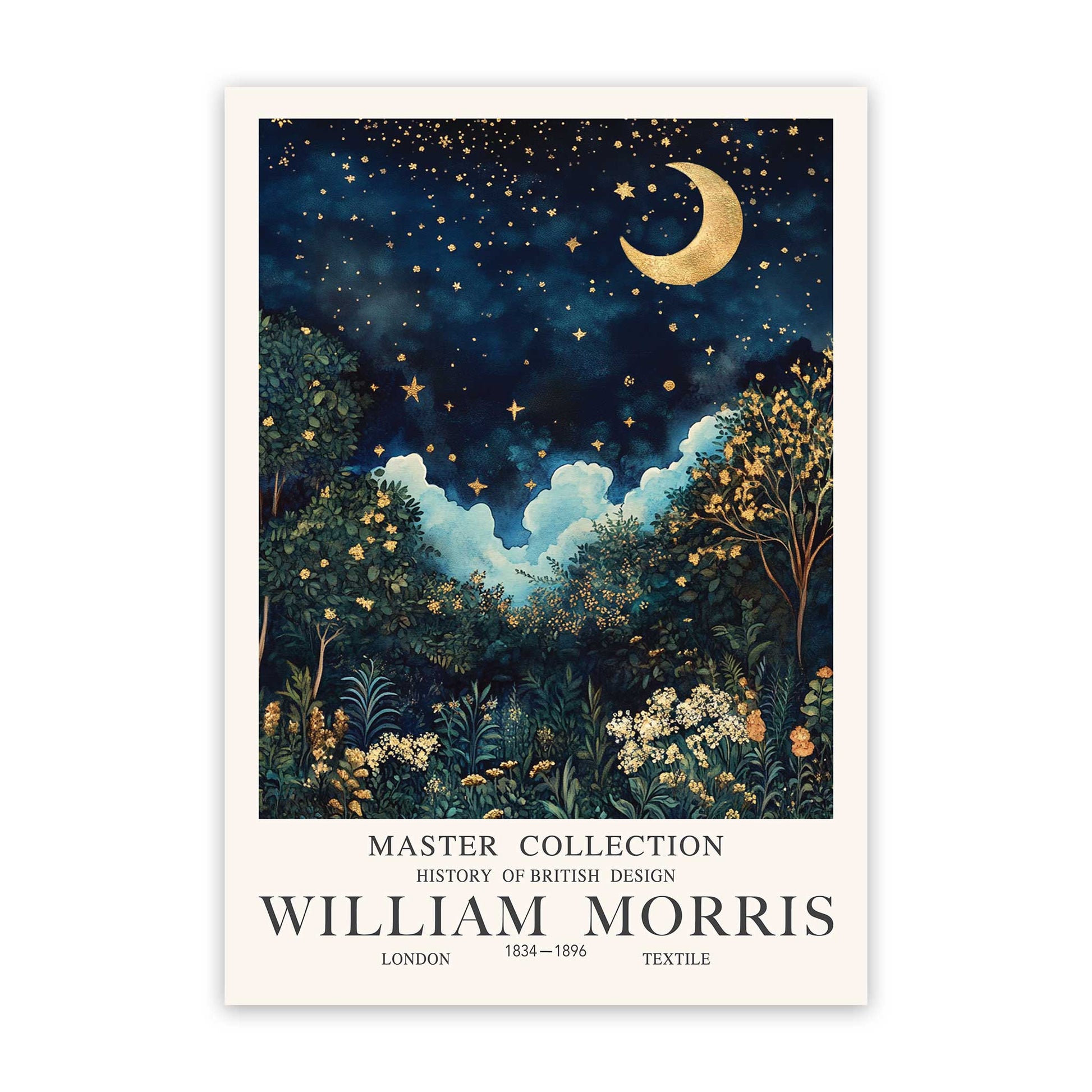 William Morris Crescent Moon Print