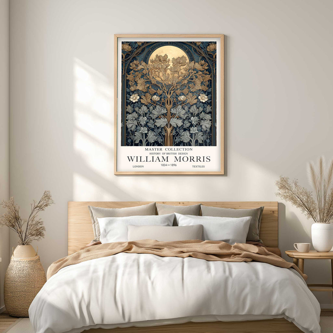 William Morris Full Moon Wall Art Botanical Print