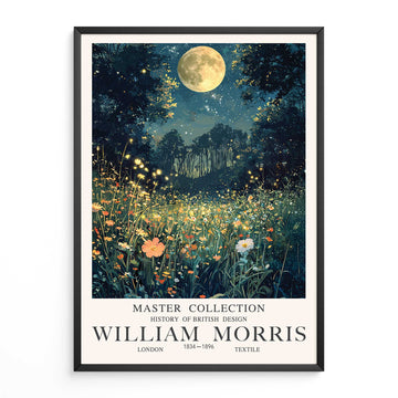 William Morris Moon And Fireflies Print 