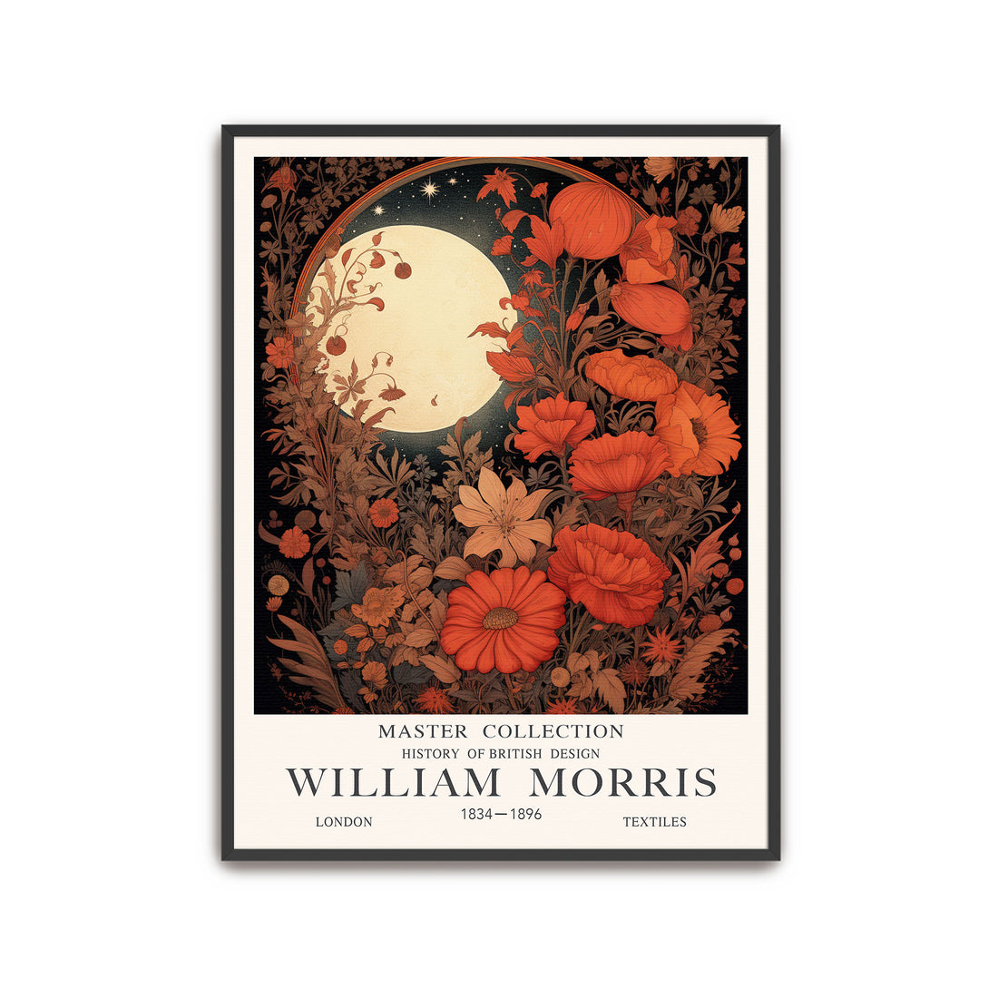 William Morris Moon Floral Wall Art Botanical Print 