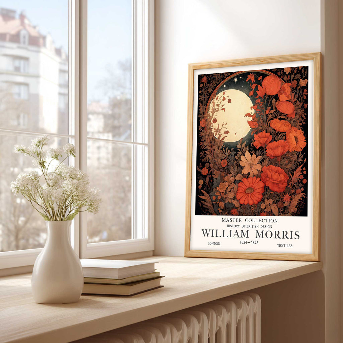 William Morris Moon Floral Wall Art Botanical Print 