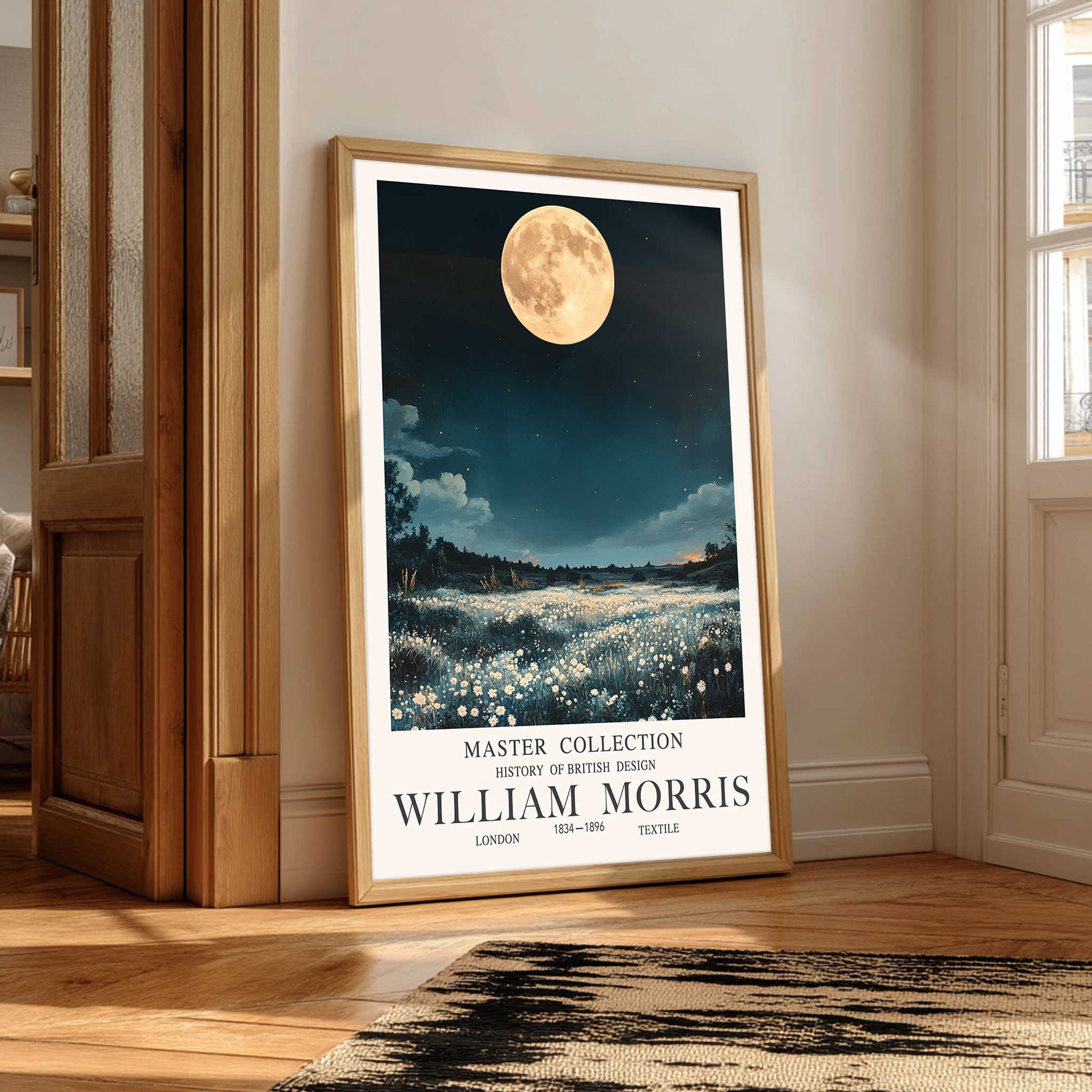William Morris Moon Print Moon On Meadow Poster