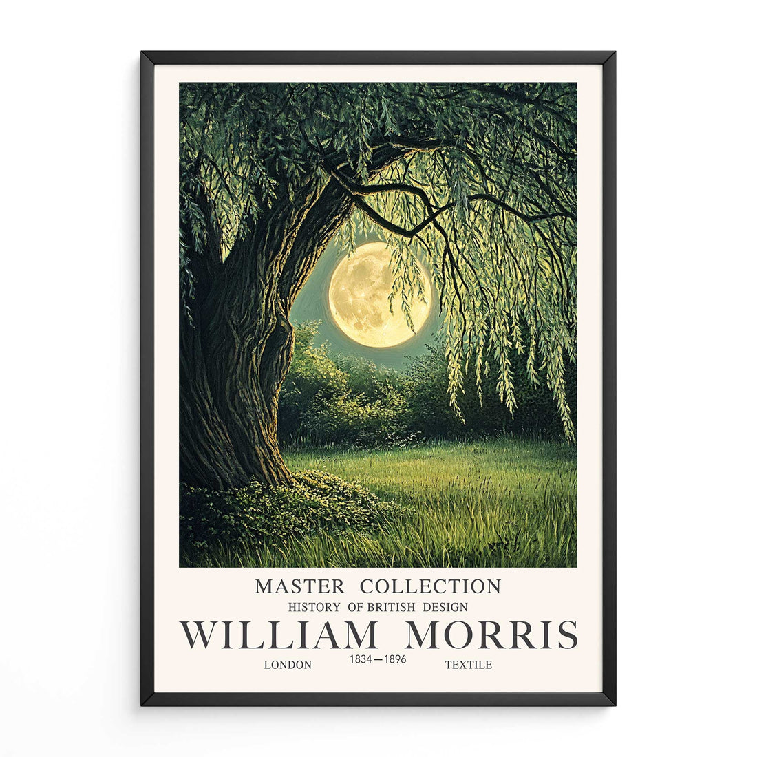 William Morris Moon Print Willow Tree Wall Art