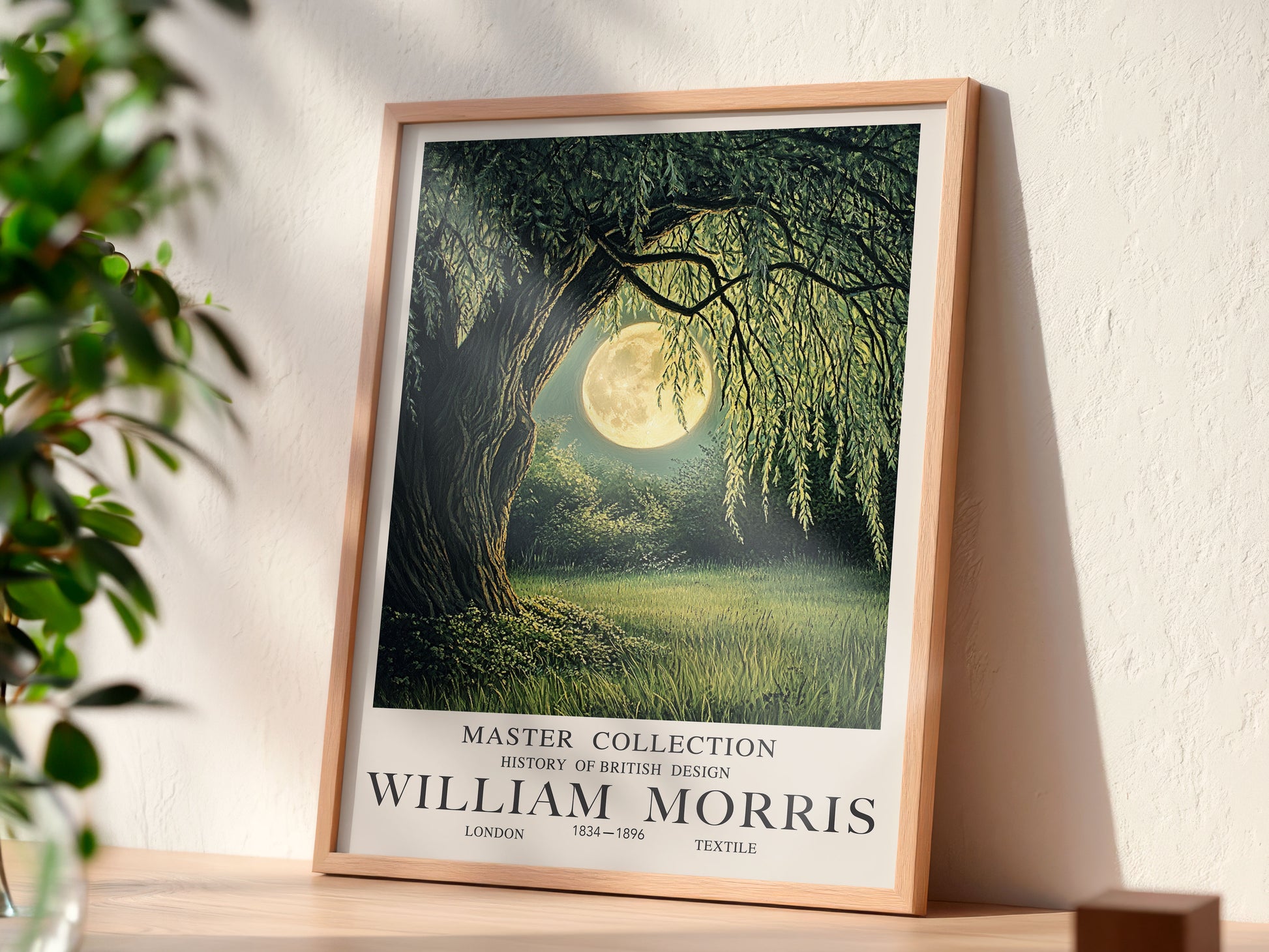 William Morris Moon Print Willow Tree Wall Art