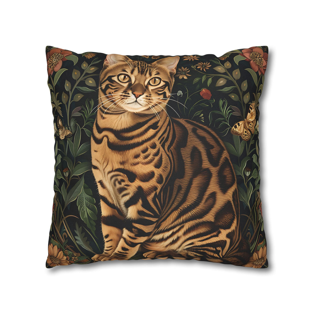 William Morris Style Cat Pillowcase