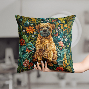 William Morris Style Dog Print Cushion Case, Throw Pillow Case, For Living room bedroom, gift for dog lovers, dog moms, dog parents
