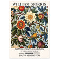 William Morris print featuring passion fruit, flowers, leaves and botanical foliage