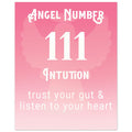 Angel Number 111 Art Print, Angel Number, Pink Poster, spiritual Wall decor, #illieeart