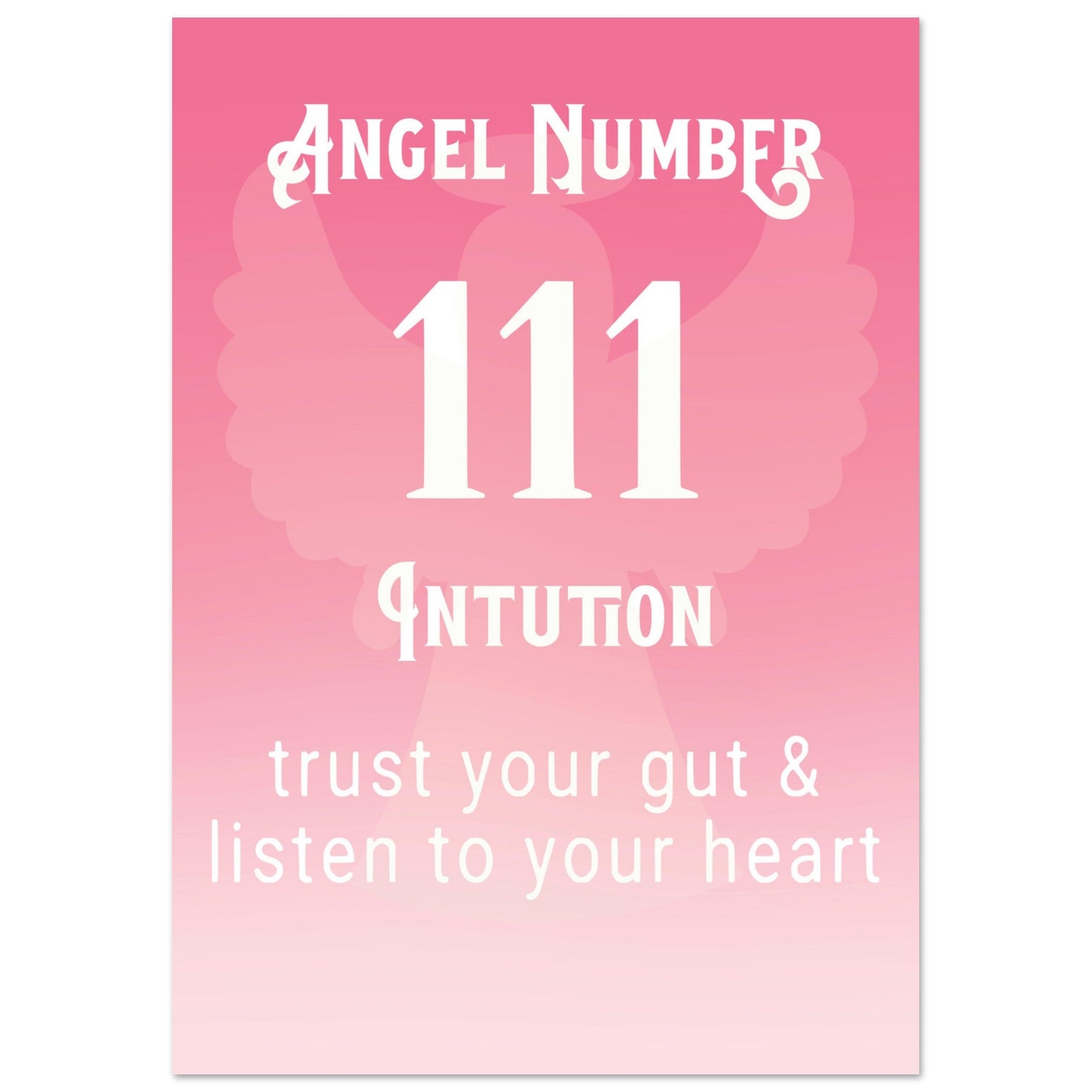 Angel Number 111 Art Print, Angel Number, Pink Poster, spiritual Wall decor, #illieeart