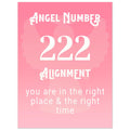 Angel Number 222 Art Print, Angel No. 222, Angel Number, Pink, #illieeart