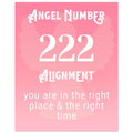 Angel Number 222 Art Print, Angel No. 222, Angel Number, Pink, #illieeart