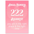 Angel Number 222 Art Print, Angel No. 222, Angel Number, Pink, #illieeart