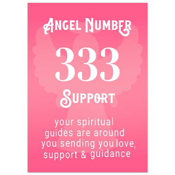 Angel Number 333 Art Print, Angel No.333, Angel Number, Pink Spiritual Poster, #illieeart
