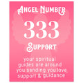 Angel Number 333 Art Print, Angel No.333, Angel Number, Pink Spiritual Poster, #illieeart