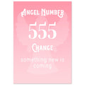 Angel Number 555, Angel No. 555, Angel Number, Pink Spiritual Poster, #illieeart